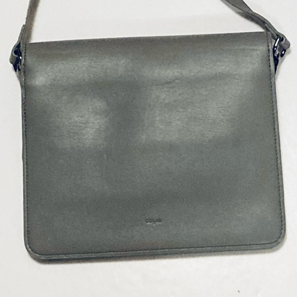 COLAB Montreal Vegan Leather Crossbody Bag Grey Envelope Style Multiple Pockets - Picture 3 of 10